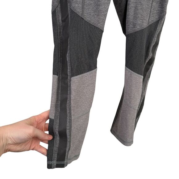 Lululemon Mesh With Me Grey Crop Leggings 18" Active Gym Run Low Rise Womens 2 - Picture 2 of 6